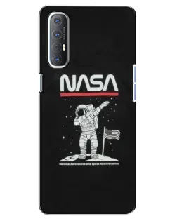 Чехол для OPPO Reno 3 Pro с картинкой «NASA — шагаем по Луне»