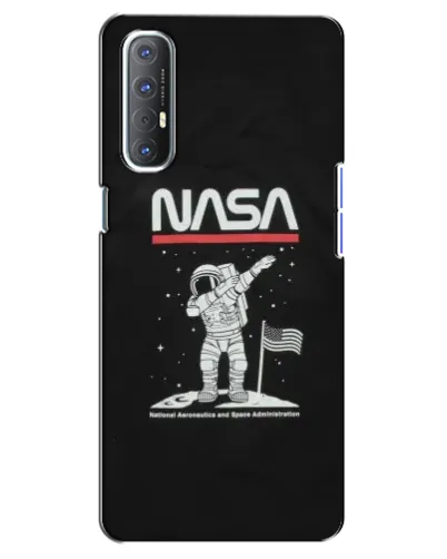 Чехол для OPPO Reno 3 Pro с картинкой «NASA — шагаем по Луне»