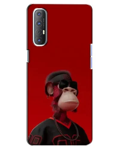 Чехол для OPPO Reno 3 Pro с картинкой «Bored Ape в красном»