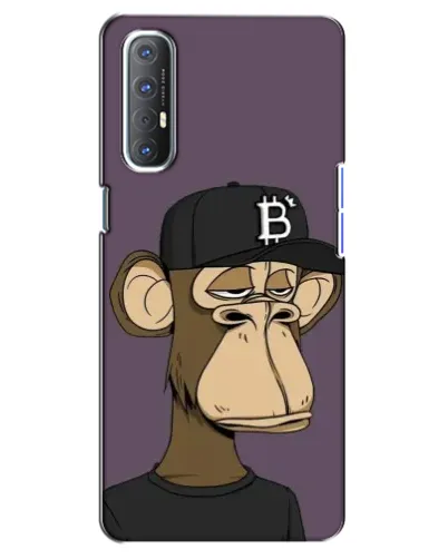Чехол для OPPO Reno 3 Pro с картинкой «Bored Ape в кепке»
