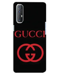 Чехол для OPPO Reno 3 Pro с картинкой «Gucci — красный логотип»