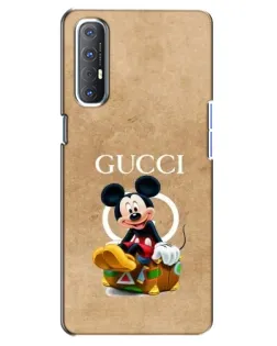 Чехол для OPPO Reno 3 Pro с картинкой «Микки Маус Gucci — крафт»