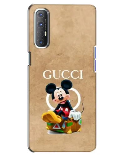 Чехол для OPPO Reno 3 Pro с картинкой «Микки Маус Gucci — крафт» Чехол для OPPO Reno 3 Pro с картинкой «Микки Маус Gucci — крафт»