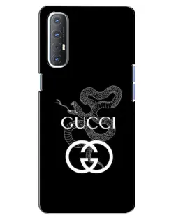 Чехол для OPPO Reno 3 Pro с картинкой «Gucci — серебряная змея»