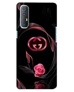 Чехол для OPPO Reno 3 Pro с картинкой «Gucci — неоновая роза»