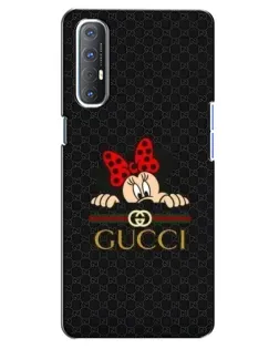 Чехол для OPPO Reno 3 Pro с картинкой «Минни Маус Gucci — черный»