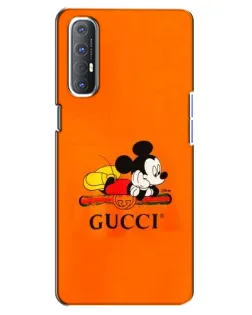 Чехол для OPPO Reno 3 Pro с картинкой «Микки Маус Gucci — оранж» Чехол для OPPO Reno 3 Pro с картинкой «Микки Маус Gucci — оранж»