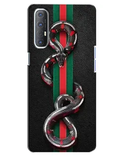Чехол для OPPO Reno 3 Pro с картинкой «Gucci — змея на полосе» Чехол для OPPO Reno 3 Pro с картинкой «Gucci — змея на полосе»
