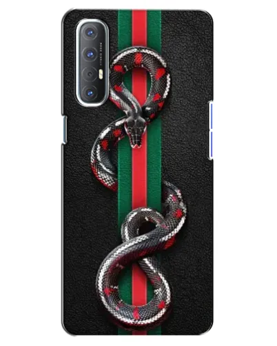 Чехол для OPPO Reno 3 Pro с картинкой «Gucci — змея на полосе» Чехол для OPPO Reno 3 Pro с картинкой «Gucci — змея на полосе»