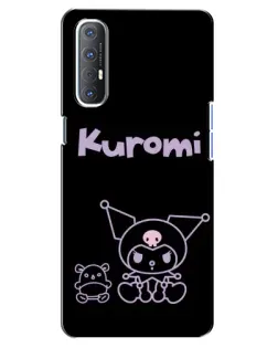 Чехол для OPPO Reno 3 Pro с картинкой «Kuromi — черный минимализм»