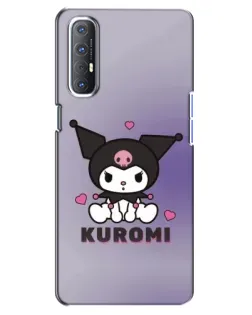 Чехол для OPPO Reno 3 Pro с картинкой «Kuromi — фиолетовый арт»