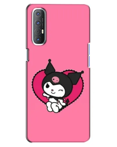 Чехол для OPPO Reno 3 Pro с картинкой «Kuromi — любовь в сердце»