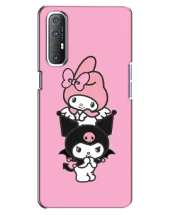 Чехол для OPPO Reno 3 Pro с картинкой «My Melody и Kuromi»