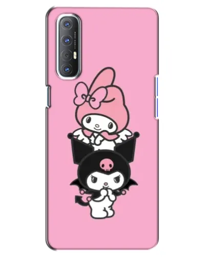 Чехол для OPPO Reno 3 Pro с картинкой «My Melody и Kuromi»