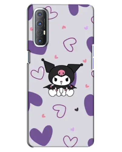 Чехол для OPPO Reno 3 Pro с картинкой «Kuromi и лавандовые сердца»
