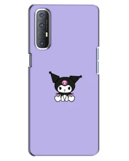 Чехол для OPPO Reno 3 Pro с картинкой «Kuromi — фиолетовый минимализм»