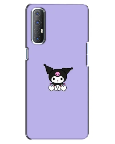 Чехол для OPPO Reno 3 Pro с картинкой «Kuromi — фиолетовый минимализм»