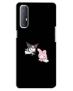 Чехол для OPPO Reno 3 Pro с картинкой «My Melody и Kuromi»