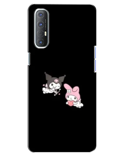 Чехол для OPPO Reno 3 Pro с картинкой «My Melody и Kuromi»
