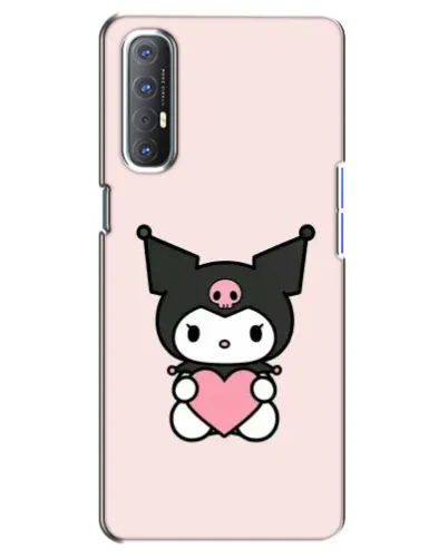 Чехол для OPPO Reno 3 Pro с картинкой «Kuromi и сердце»