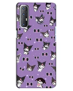Чехол для OPPO Reno 3 Pro с картинкой «Kuromi — паттерн»