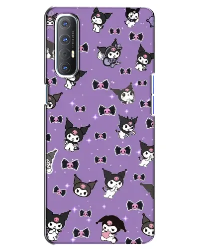 Чехол для OPPO Reno 3 Pro с картинкой «Kuromi — паттерн»