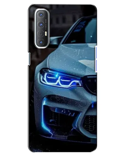 Чехол для OPPO Reno 3 Pro с картинкой «Взгляд BMW с синими фарами» Чехол для OPPO Reno 3 Pro с картинкой «Взгляд BMW с синими фарами»
