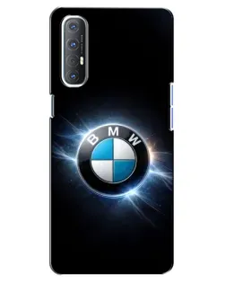 Чехол для OPPO Reno 3 Pro с картинкой «BMW — неоновое сияние»