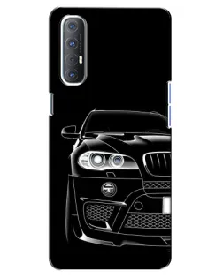 Чехол для OPPO Reno 3 Pro с картинкой «Темный силуэт BMW»