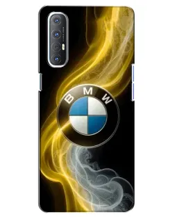 Чехол для OPPO Reno 3 Pro с картинкой «Золотистый дым BMW»
