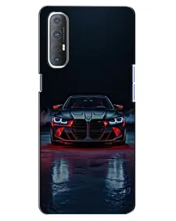 Чехол для OPPO Reno 3 Pro с картинкой «BMW на мокрой дороге»