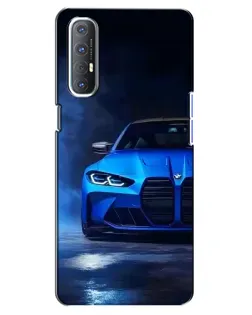 Чехол для OPPO Reno 3 Pro с картинкой «Голубая BMW M4»