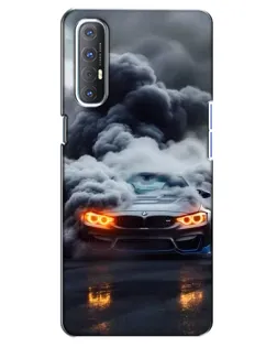 Чехол для OPPO Reno 3 Pro с картинкой «BMW в дыму»