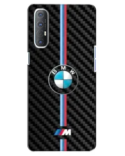 Чехол для OPPO Reno 3 Pro с картинкой «Эмблема BMW и карбон»