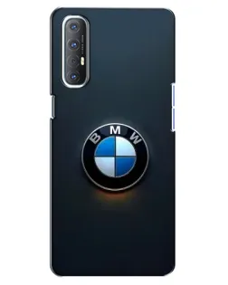 Чехол для OPPO Reno 3 Pro с картинкой «Логотип BMW — минимализм»
