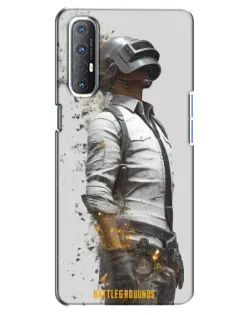 Чехол для OPPO Reno 3 Pro с картинкой «PUBG — боец в пыли»