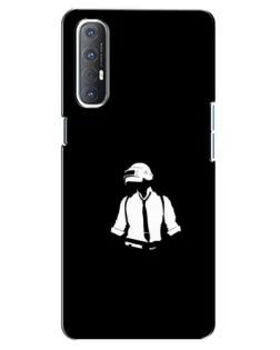 Чехол для OPPO Reno 3 Pro с картинкой «PUBG — белый шлем»
