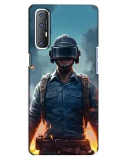 Чехол для OPPO Reno 3 Pro с картинкой «PUBG — реалистичный герой»