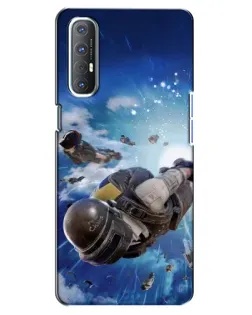 Чехол для OPPO Reno 3 Pro с картинкой «Десант PUBG — прыжок»