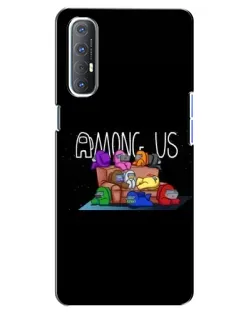 Чехол для OPPO Reno 3 Pro с картинкой «Логотип Among Us»