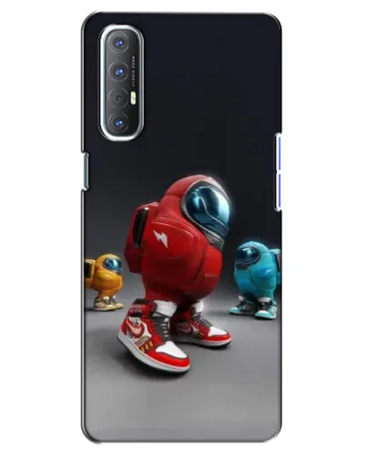 Чехол для OPPO Reno 3 Pro с картинкой «Among Us — 3D стиль»