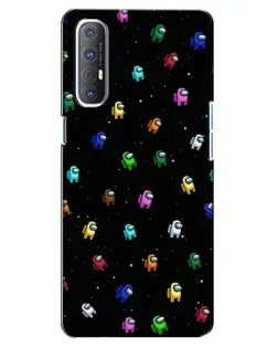 Чехол для OPPO Reno 3 Pro с картинкой «Экипаж Among Us»