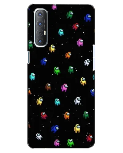 Чехол для OPPO Reno 3 Pro с картинкой «Экипаж Among Us»