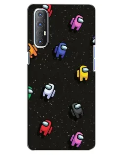 Чехол для OPPO Reno 3 Pro с картинкой «Космический паттерн Among Us»