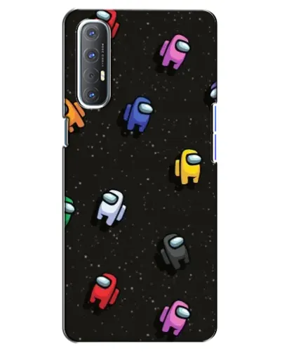 Чехол для OPPO Reno 3 Pro с картинкой «Космический паттерн Among Us»