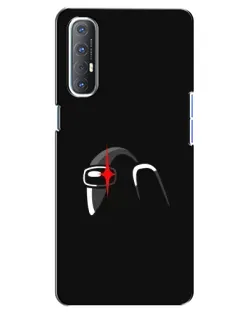 Чехол для OPPO Reno 3 Pro с картинкой «Among Us шлем»