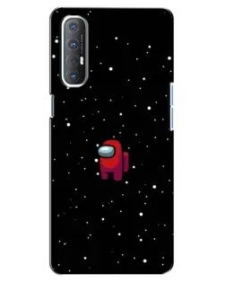Чехол для OPPO Reno 3 Pro с картинкой «Красный Among Us»