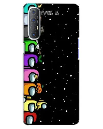 Чехол для OPPO Reno 3 Pro с картинкой «Команда Among Us»