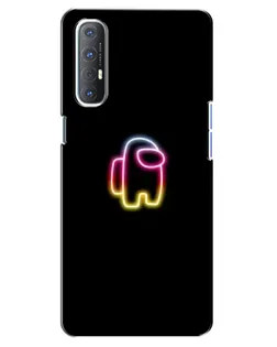 Чехол для OPPO Reno 3 Pro с картинкой «Among Us градиент»