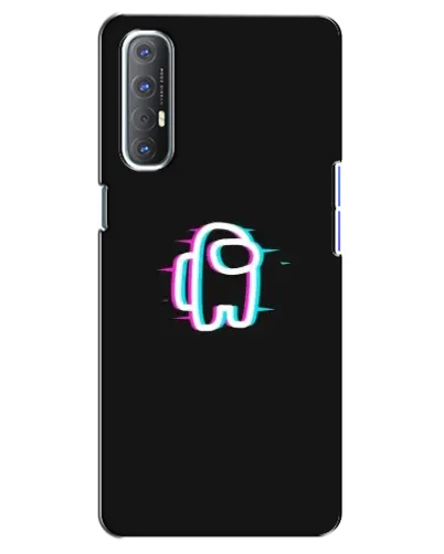 Чехол для OPPO Reno 3 Pro с картинкой «Among Us неон»